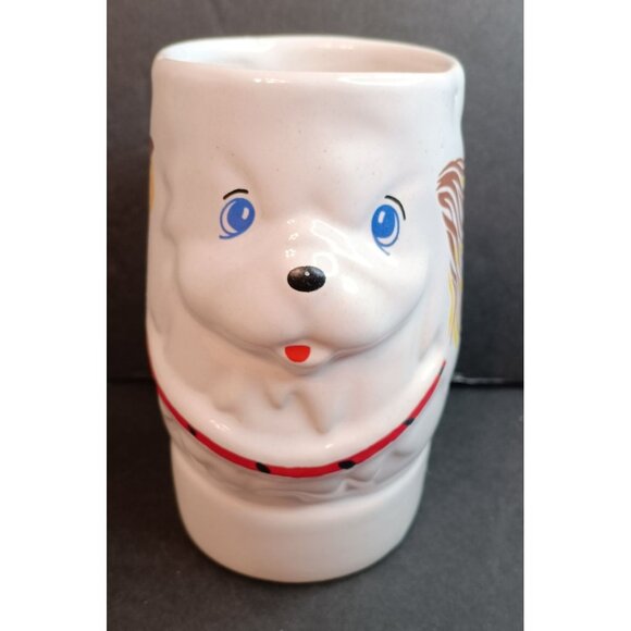 Vintage Adorable Dog Puppy Mug, 3D, Coffee Cocoa Cup, Ceramic Pottery, Spaniel - Picture 1 of 4